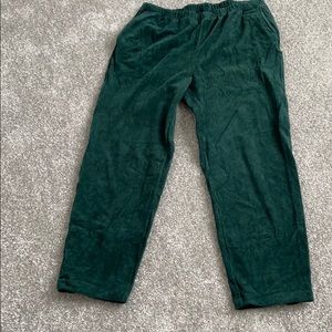 Green Corduroy Sports Pants